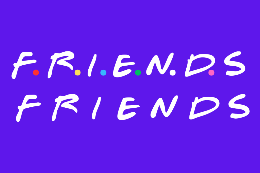 friends tv show logo font