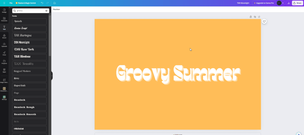 Step 7 make changes to your final groovy and retro design