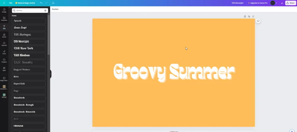 Step 7 make changes to your final groovy and retro design