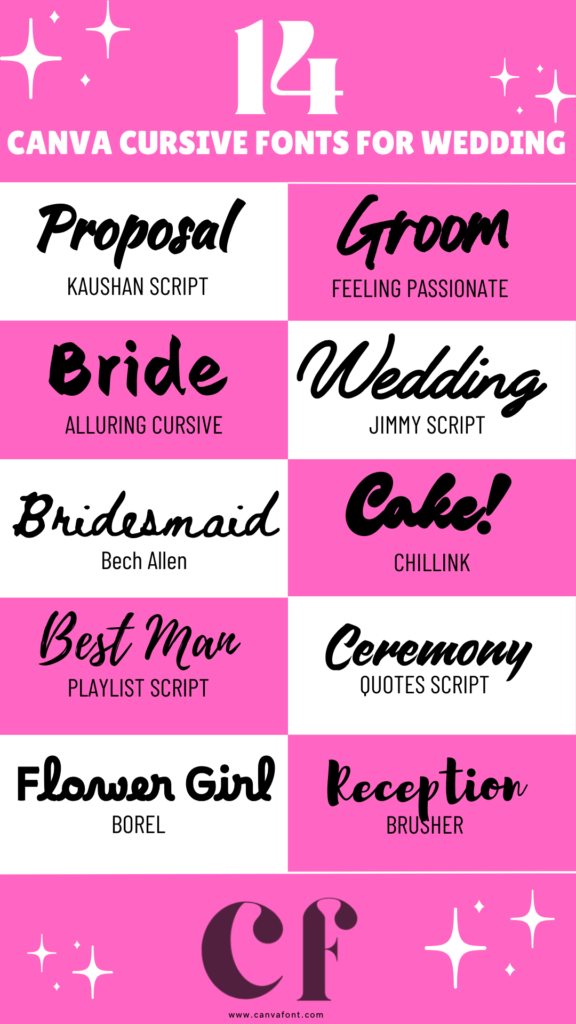 14 canva cursive fonts for wedding