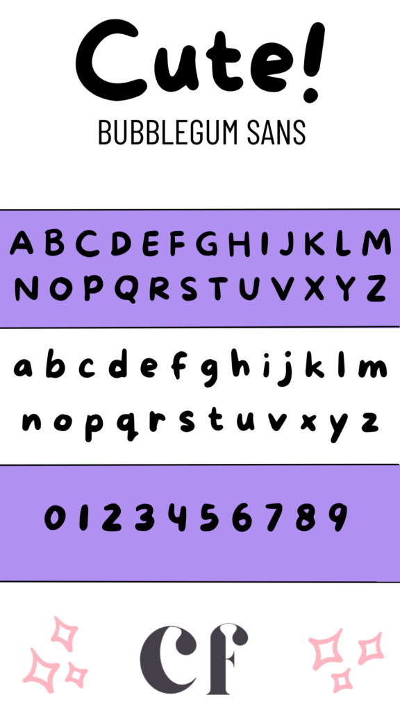 Bubblegum Sans CUTE FONTS IN CANVA