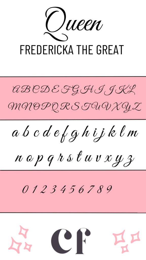 Fredericka the Great CUTE FONTS IN CANVA
