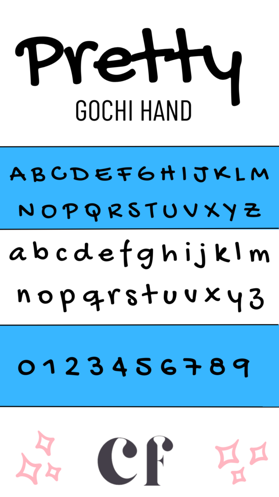 Gochi Hand CUTE FONTS IN CANVA