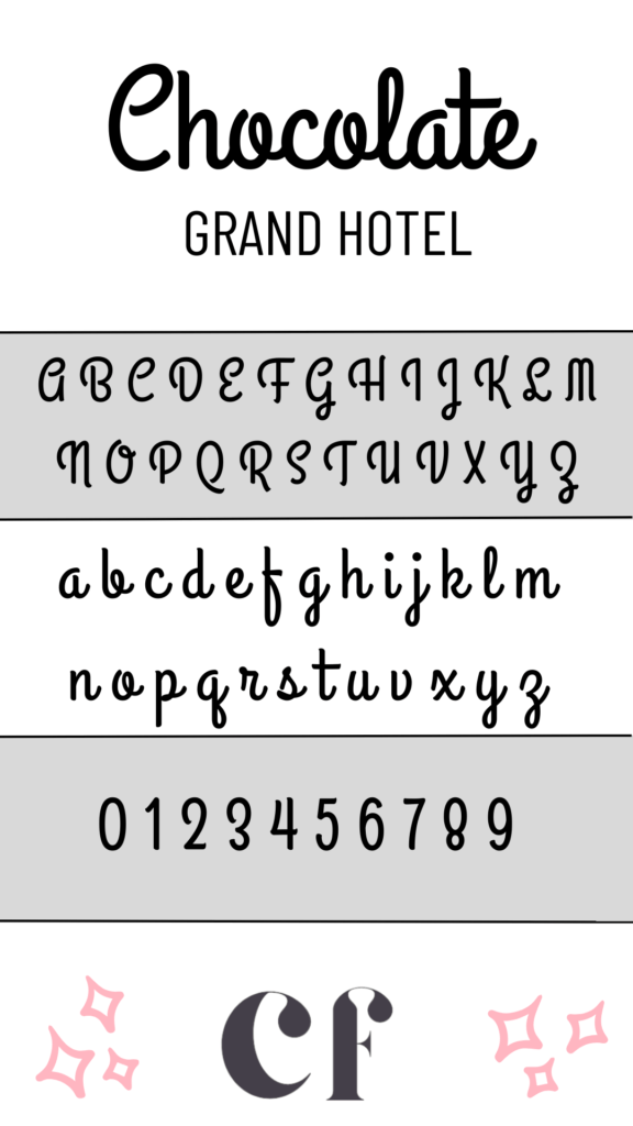 Grand Hotel CUTE FONTS IN CANVA