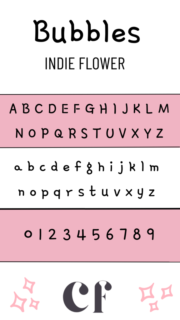 Indie Flower CUTE FONTS IN CANVA