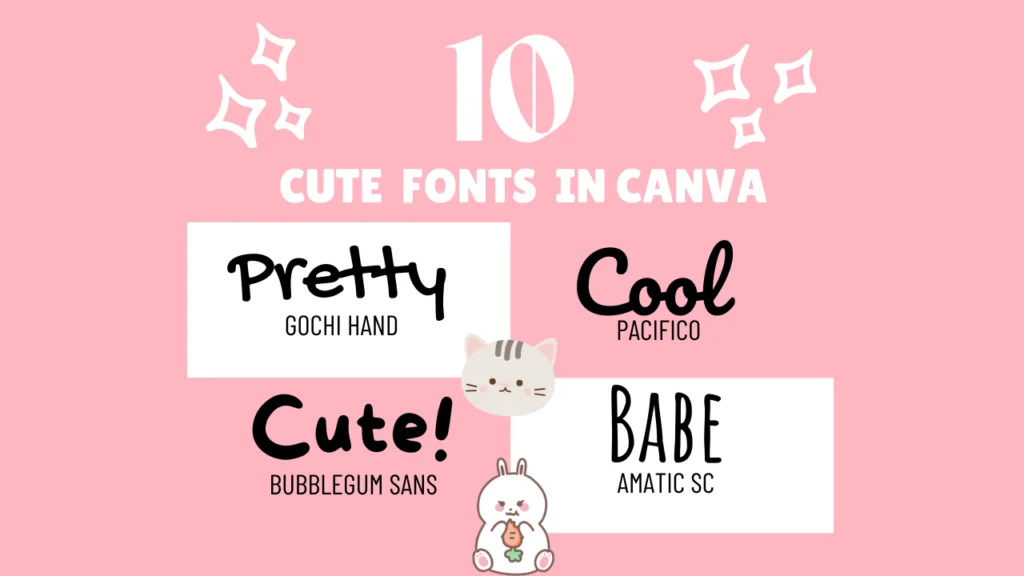 10 CUTE FONTS IN CANVA thumbnail
